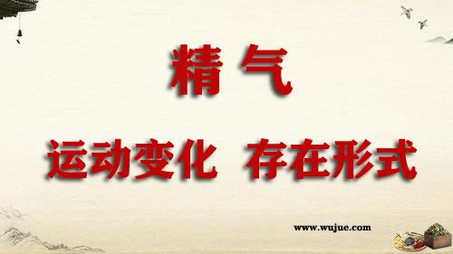 精氣的運動變化與存在形式